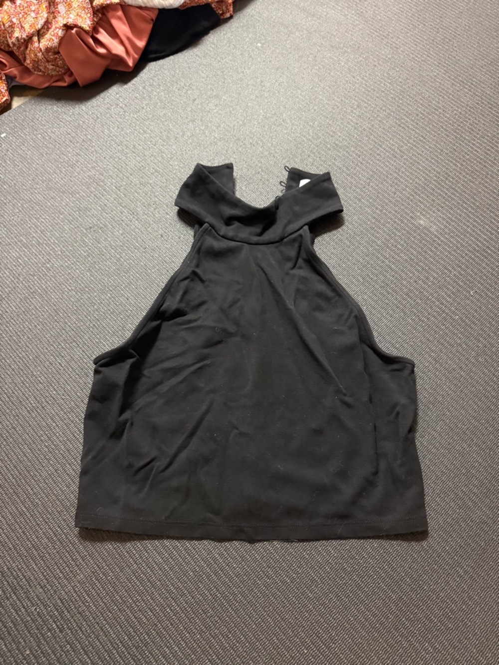 LPA Black High-Neck Crop Tank